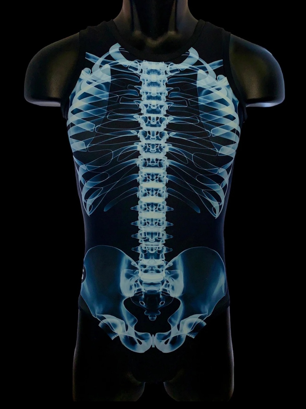 Gymgear Gymnastics Skeleton Halloween Leotard Size CL